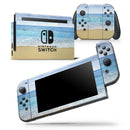 Calm Blue Sky and Sea Shore - Skin Wrap Decal for Nintendo Switch Lite Console & Dock - 3DS XL - 2DS - Pro - DSi - Wii - Joy-Con Gaming Controller