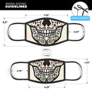 Cartoon Sugar Skull V2 - Made in USA Mouth Cover Unisex Anti-Dust Cotton Blend Reusable & Washable Face Mask with Adjustable Sizing for Adult or Child