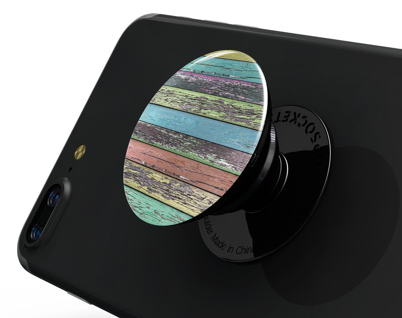 Chipped Pastel Paint on Wood - Skin Kit for PopSockets and other Smartphone Extendable Grips & Stands
