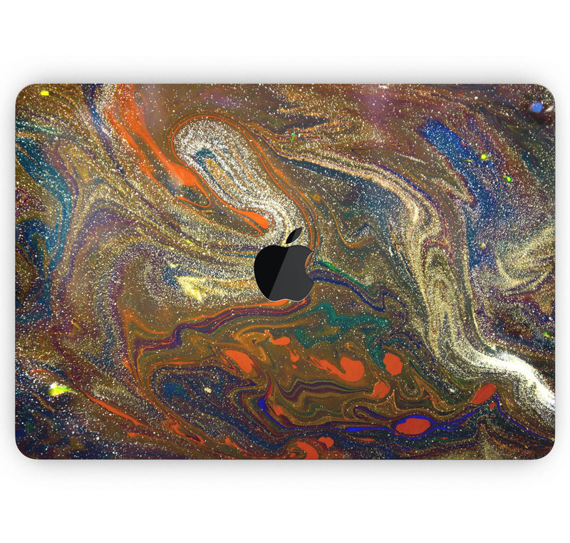 Colorful Gold Mixed Acrylic - Skin Decal Wrap Kit Compatible with the Apple MacBook Pro, Pro with Touch Bar or Air (11", 12", 13", 15" & 16" - All Versions Available)