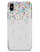 Colorful Falling Stars Over White - iPhone X Clipit Case