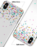 Colorful Falling Stars Over White - iPhone X Clipit Case
