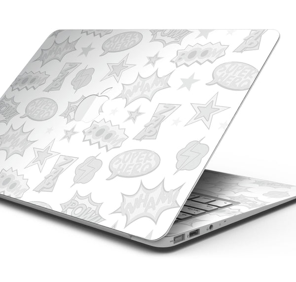 Comic Book Actions V2 - Skin Decal Wrap Kit Compatible with the Apple MacBook Pro, Pro with Touch Bar or Air (11", 12", 13", 15" & 16" - All Versions Available)