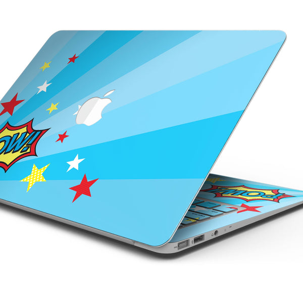 Comic Book Actions V5 - Skin Decal Wrap Kit Compatible with the Apple MacBook Pro, Pro with Touch Bar or Air (11", 12", 13", 15" & 16" - All Versions Available)