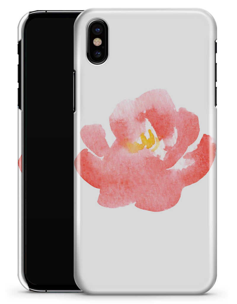 Coral Watercolor Hibiscus - iPhone X Clipit Case