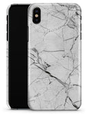 Cracked White Marble Slate - iPhone X Clipit Case