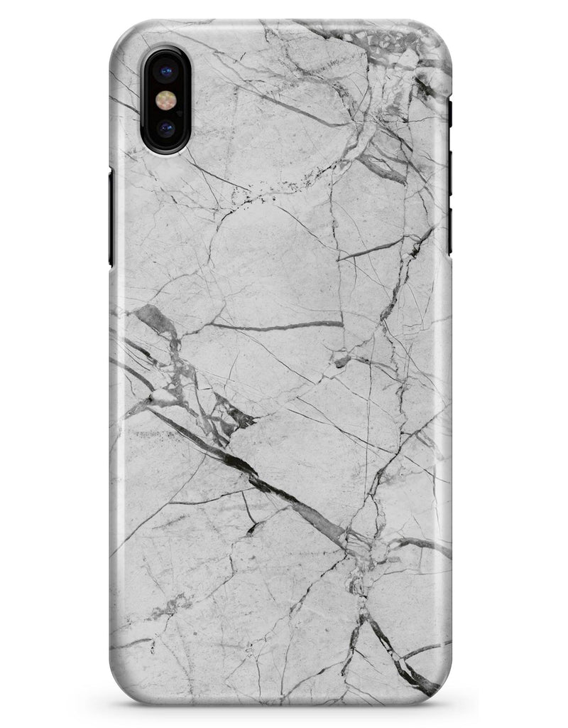 Cracked White Marble Slate - iPhone X Clipit Case