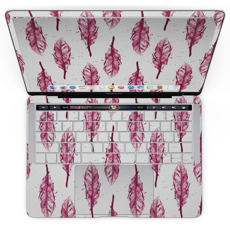 MacBook Pro with Touch Bar Skin Kit - Crimson_Feather_Pattern-MacBook_13_Touch_V4.jpg?