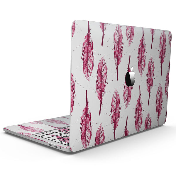 MacBook Pro with Touch Bar Skin Kit - Crimson_Feather_Pattern-MacBook_13_Touch_V9.jpg?