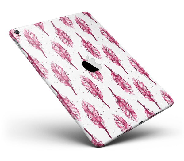 Crimson Feather Pattern - iPad Pro 97 - View 1.jpg