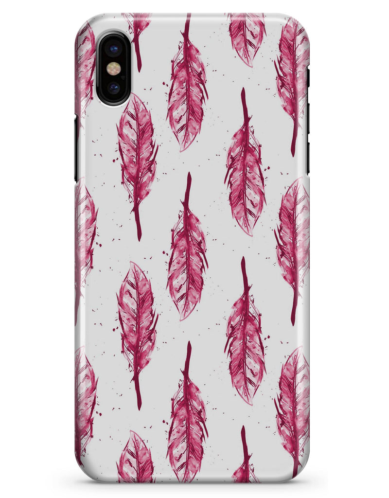 Crimson Feather Pattern - iPhone X Clipit Case