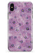 Cute Watercolor Flowers over Purple - iPhone X Clipit Case