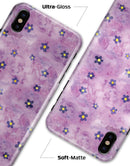 Cute Watercolor Flowers over Purple - iPhone X Clipit Case