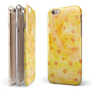 Cute Watercolor Flowers over Yellow iPhone 6/6s or 6/6s Plus 2-Piece Hybrid INK-Fuzed Case