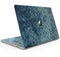Dark Grungy Teal Micro Snowflake Pattern - Skin Decal Wrap Kit Compatible with the Apple MacBook Pro, Pro with Touch Bar or Air (11", 12", 13", 15" & 16" - All Versions Available)
