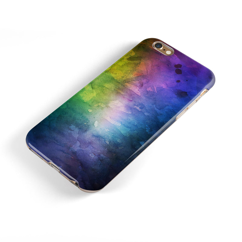 Dark 9711 Absorbed Watercolor Texture iPhone 6/6s or 6/6s Plus 2-Piece Hybrid INK-Fuzed Case
