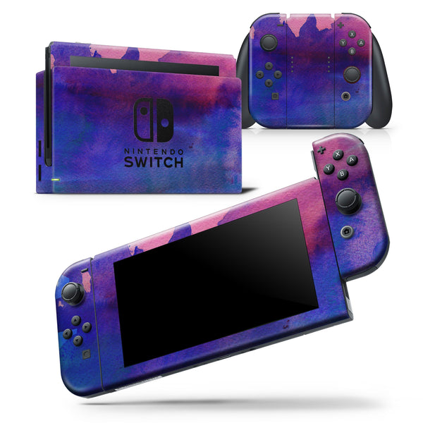 Dark Absorbed Watercolor Texture - Skin Wrap Decal for Nintendo Switch Lite Console & Dock - 3DS XL - 2DS - Pro - DSi - Wii - Joy-Con Gaming Controller