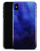 Dark Blue Absorbed Watercolor Texture - iPhone X Clipit Case