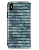 Dark Blue Watercolor Stripes - iPhone X Clipit Case