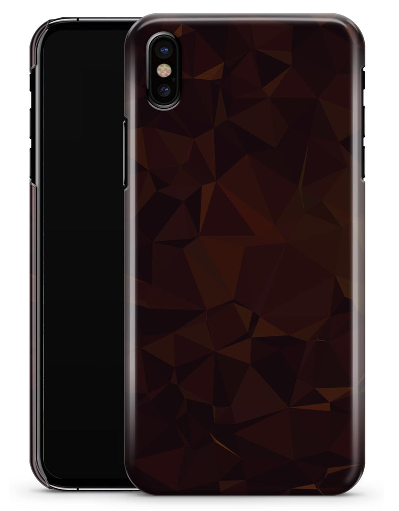 Dark Copper Abstract Geometric Shapes - iPhone X Clipit Case