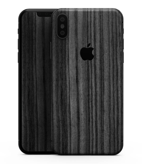 Dark Ebony Woodgrain - iPhone XS MAX, XS/X, 8/8+, 7/7+, 5/5S/SE Skin-Kit (All iPhones Avaiable)