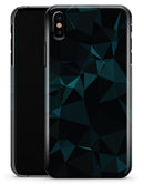 Dark Green and Black Geometric Triangles - iPhone X Clipit Case