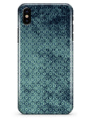 Dark Grungy Teal Micro Snowflake Pattern - iPhone X Clipit Case
