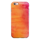 Dark Orange Absorbed Watercolor Texture iPhone 6/6s or 6/6s Plus 2-Piece Hybrid INK-Fuzed Case