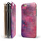 Dark Pink 53 Absorbed Watercolor Texture iPhone 6/6s or 6/6s Plus 2-Piece Hybrid INK-Fuzed Case