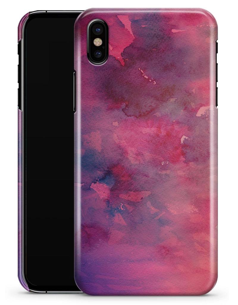 Dark Pink 53 Absorbed Watercolor Texture - iPhone X Clipit Case