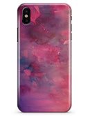 Dark Pink 53 Absorbed Watercolor Texture - iPhone X Clipit Case