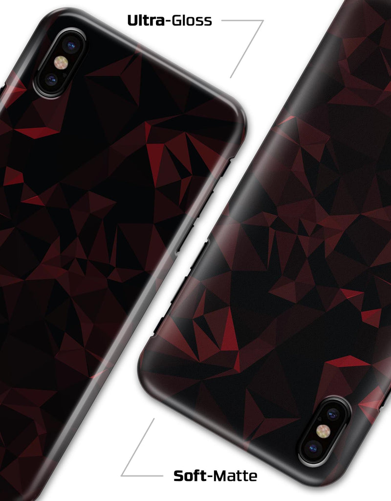 Dark Red Geometric V2 - iPhone X Clipit Case