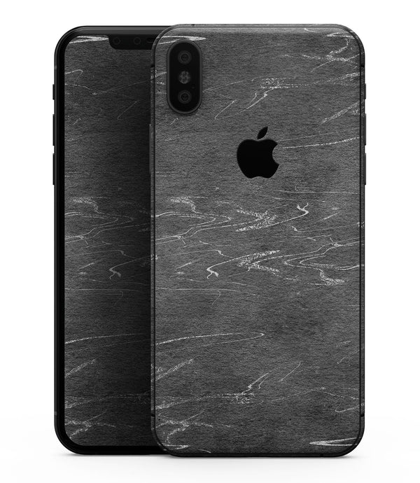 Dark Silver Marble Swirl V8 - iPhone XS MAX, XS/X, 8/8+, 7/7+, 5/5S/SE Skin-Kit (All iPhones Avaiable)