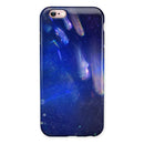 Deep Blue Unfocused Scratches iPhone 6/6s or 6/6s Plus 2-Piece Hybrid INK-Fuzed Case