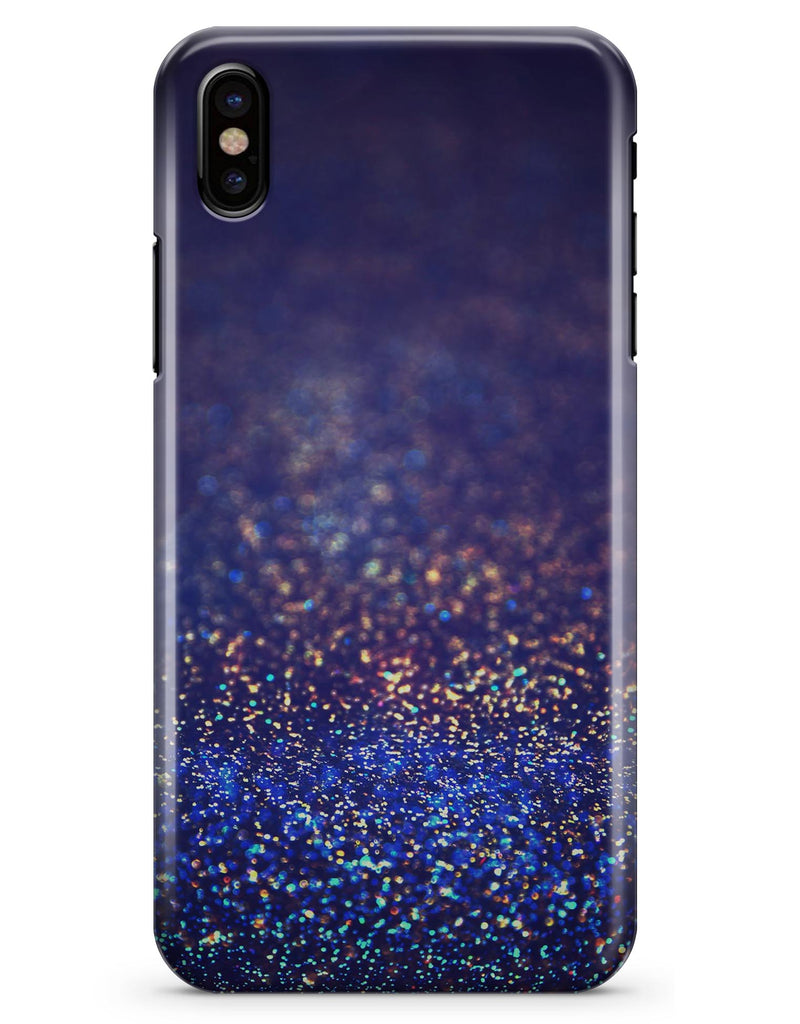 Deep Blue with Gold Shimmering Orbs of Light - iPhone X Clipit Case