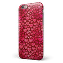 Deep Pink Watercolor Hearts iPhone 6/6s or 6/6s Plus 2-Piece Hybrid INK-Fuzed Case