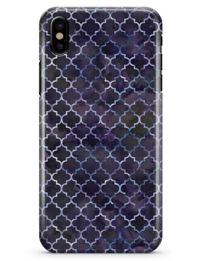 Deep Purple Watercolor Quatrefoil - iPhone X Clipit Case