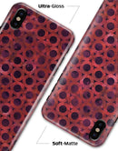 Deep Red Watercolor Ring Pattern - iPhone X Clipit Case