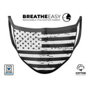 Distressed USA Flag V2 - Made in USA Mouth Cover Unisex Anti-Dust Cotton Blend Reusable & Washable Face Mask with Adjustable Sizing for Adult or Child