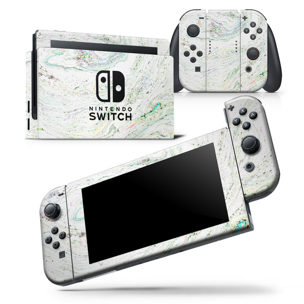 Dotted Mixtured Textured Marble - Skin Wrap Decal for Nintendo Switch Lite Console & Dock - 3DS XL - 2DS - Pro - DSi - Wii - Joy-Con Gaming Controller