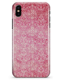 Faded Deep Pink Damask Pattern - iPhone X Clipit Case