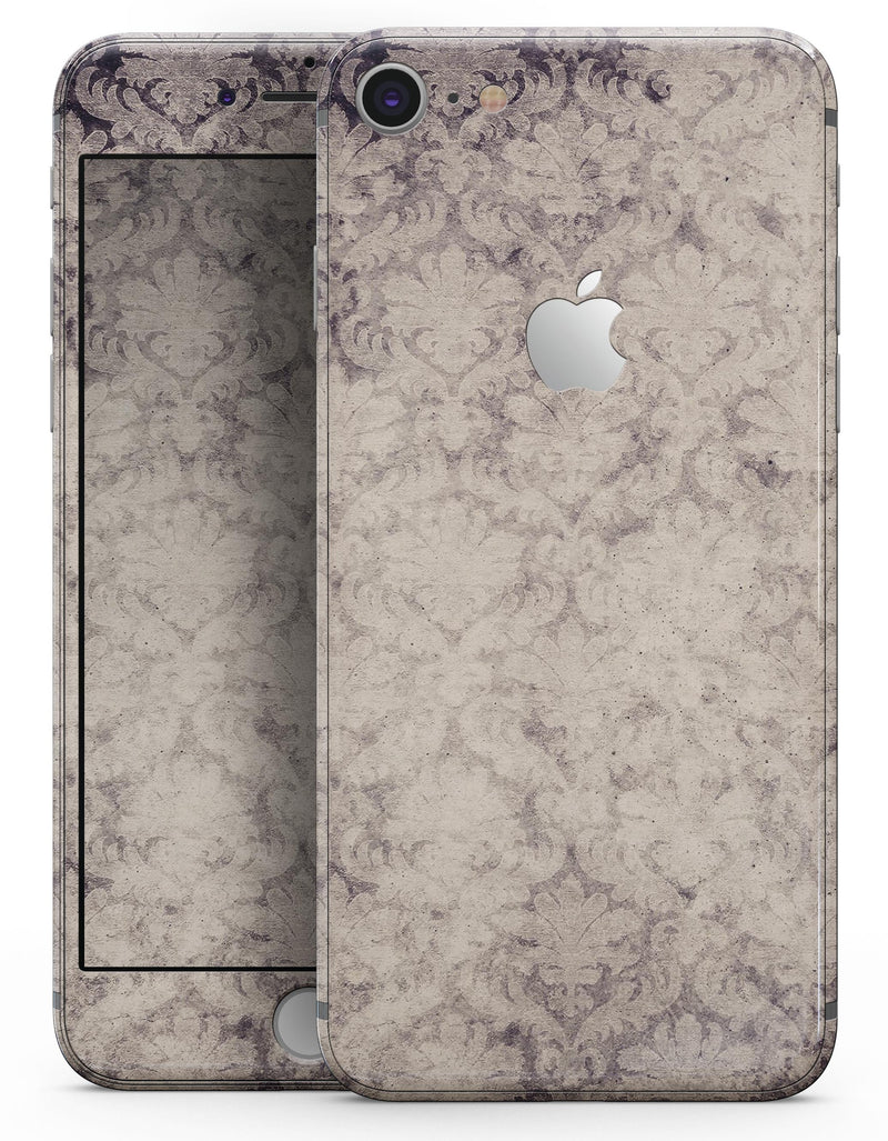 Faded Purple Damask Pattern - Skin-kit for the iPhone 8 or 8 Plus