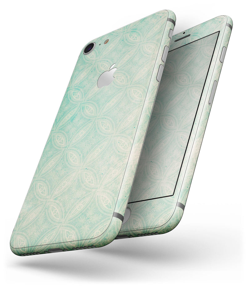 Faded Teal Overlapping Circles - Skin-kit for the iPhone 8 or 8 Plus