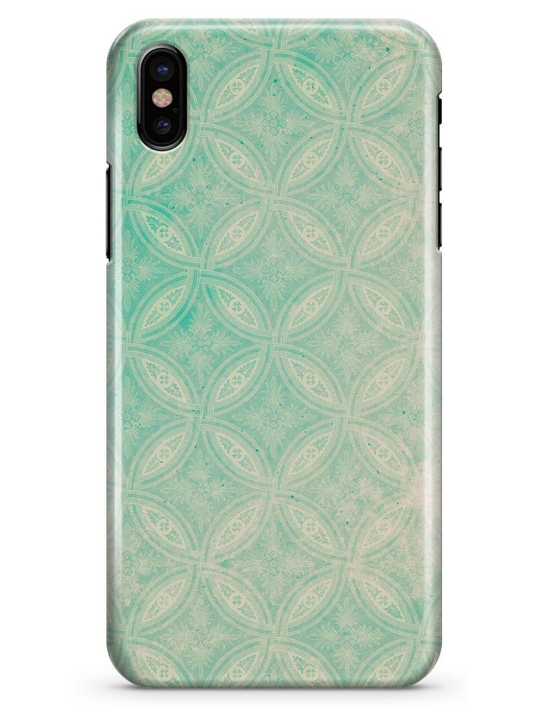 Faded Teal Overlapping Circles - iPhone X Clipit Case