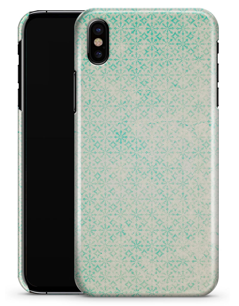 Faded Teal Snowflake Pattern - iPhone X Clipit Case