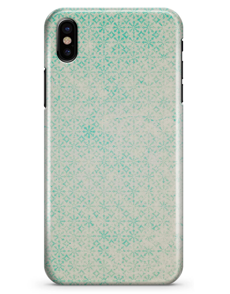 Faded Teal Snowflake Pattern - iPhone X Clipit Case