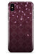 Falling Pink Petals Over royal Burgundy Pattern - iPhone X Clipit Case