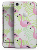 Flamingos Over Green Leaves - Skin-kit for the iPhone 8 or 8 Plus