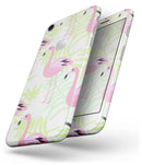 Flamingos Over Green Leaves - Skin-kit for the iPhone 8 or 8 Plus
