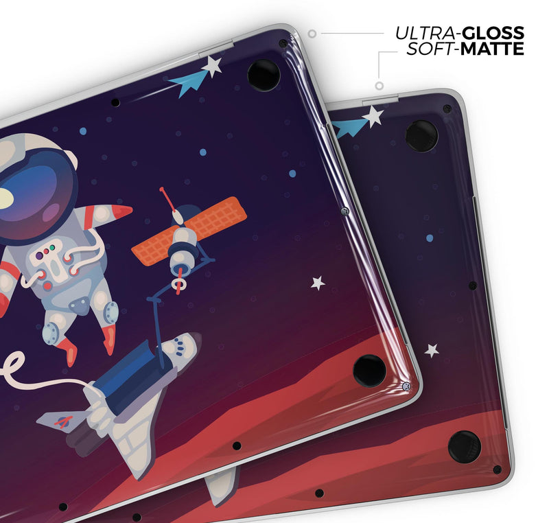 Floating Cartoon Astranaut - Skin Decal Wrap Kit Compatible with the Apple MacBook Pro, Pro with Touch Bar or Air (11", 12", 13", 15" & 16" - All Versions Available)